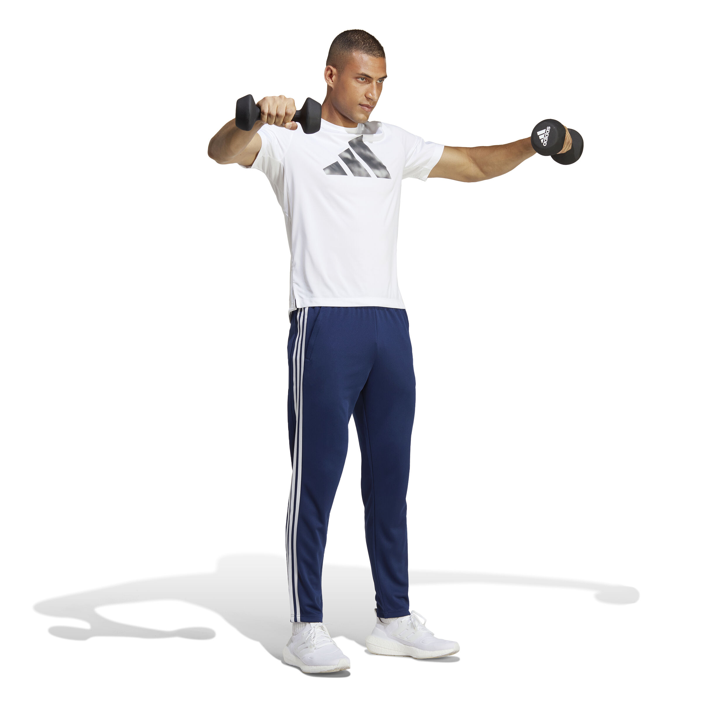 Buy adidas Training Essential Base 3 Pantalon Survetement Hommes Bleu Fonce Blanc online Tennis Point CH