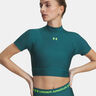 HeatGear Crop T-shirt Femmes-vert, vert