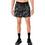 V&ecirc;tements ASICS ASICS Fujitrail AOP 5in Short de running Hommes-noir, gris