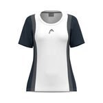 V&ecirc;tements HEAD HEAD Club 25 Tech T-shirt Filles - bleu fonc&eacute;, blanc