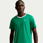 V&ecirc;tements de tennis Nike Nike Court Dri-FIT Advantage T-shirt Hommes-vert fonc&eacute;