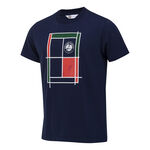 V&ecirc;tements Roland Garros Roland Garros Court T-shirt Hommes - bleu fonc&eacute;, 