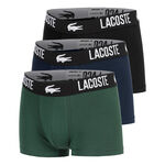 V&ecirc;tements Lacoste Lacoste Cotton Stretch Trunk Cale&ccedil;on Pack De 3 Hommes-Vert Fonc&eacute;