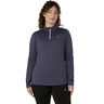 Core Winter 1/2 Zip Maillot De Course Femmes-Bleu Gris