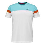 V&ecirc;tements Babolat Babolat Crew Neck T-shirt Hommes - blanc, orange