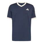 V&ecirc;tements de tennis adidas adidas Classics Tee T-shirt Hommes - bleu fonc&eacute;, beige