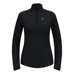 V&ecirc;tements Odlo Odlo Zeroweight Warm Mid Layer 1/2 Zip Maillot De Course Femmes-Noir