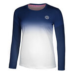 Vêtements BIDI BADU BIDI BADU Crew Gradiant Haut Manches Longues Femmes-Bleu Foncé,Blanc
