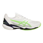 Chaussures de tennis ASICS ASICS Solution Speed FF3 Chaussure Terre Battue Hommes-Blanc,Vert Fluo