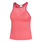 Vêtements Nike Nike Dri-Fit Court Slam Solid Débardeur Tank Top Femmes-Corail,Rouge Foncé