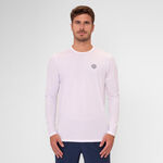 V&ecirc;tements BIDI BADU BIDI BADU Crew Roundneck Haut Manches Longues Hommes-Blanc