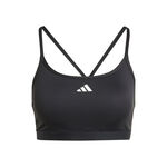 V&ecirc;tements adidas adidas Aeroreact Training 3 Stripes Soutien-gorge Sport Femmes-Noir