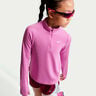 Dri-Fit Half-Zip Haut manches longues Filles-lilas, blanc