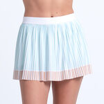 V&ecirc;tements Lucky in Love Lucky in Love Woven Strokes Pleated Jupe Femmes - bleu clair, abricot