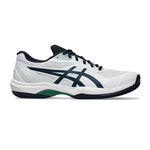 Chaussures de tennis ASICS ASICS Game FF Chaussure Terre Battue Hommes-Blanc,Bleu Fonc&eacute;