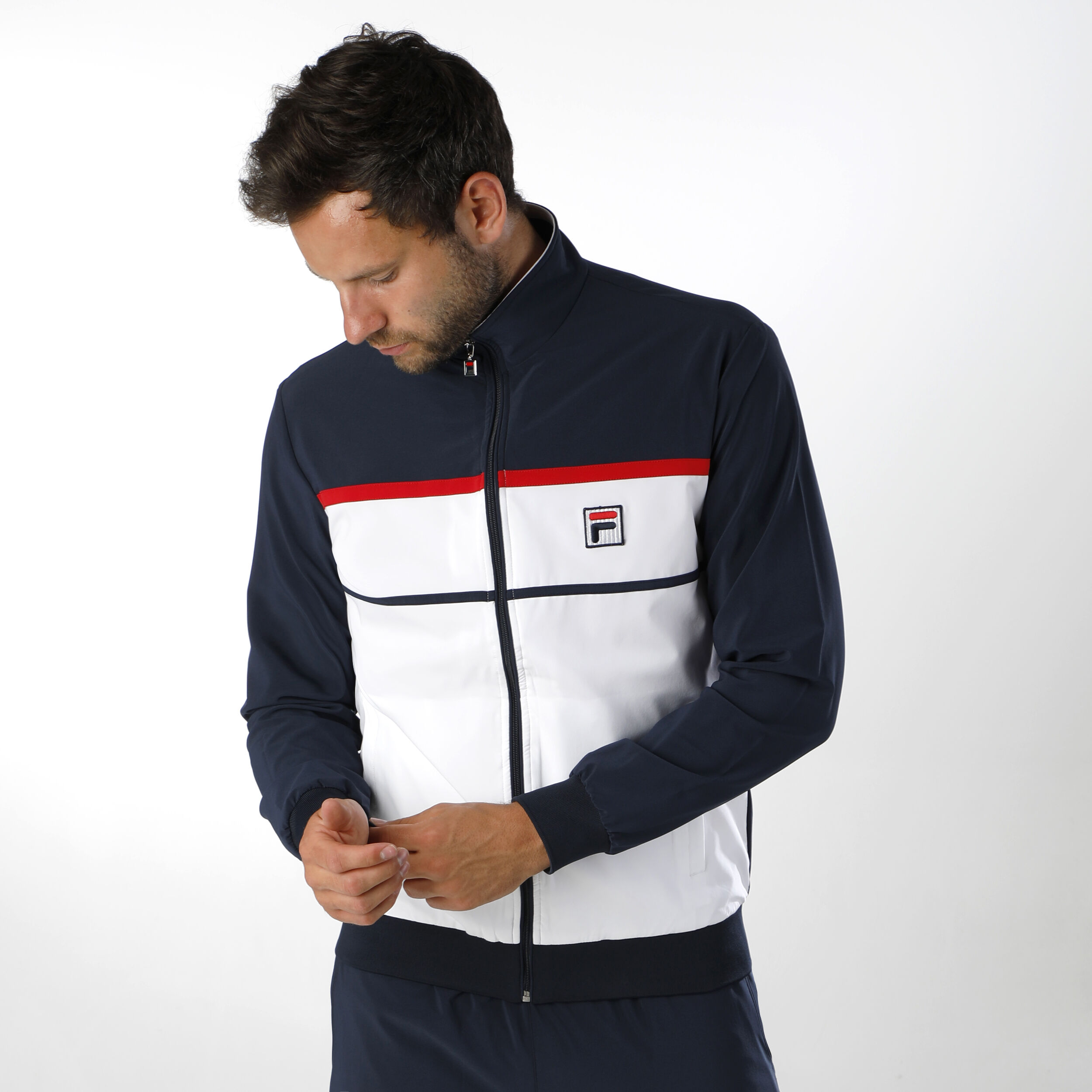 Buy Fila Max Veste De Survetement Hommes Blanc Bleu Fonce online Tennis Point CH