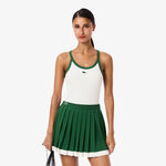Vêtements Lacoste Lacoste Débardeur Tank Top Femmes-Blanc,Vert Foncé