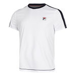 V&ecirc;tements Fila Fila Elias T-shirt Hommes-Blanc,Bleu Fonc&eacute;