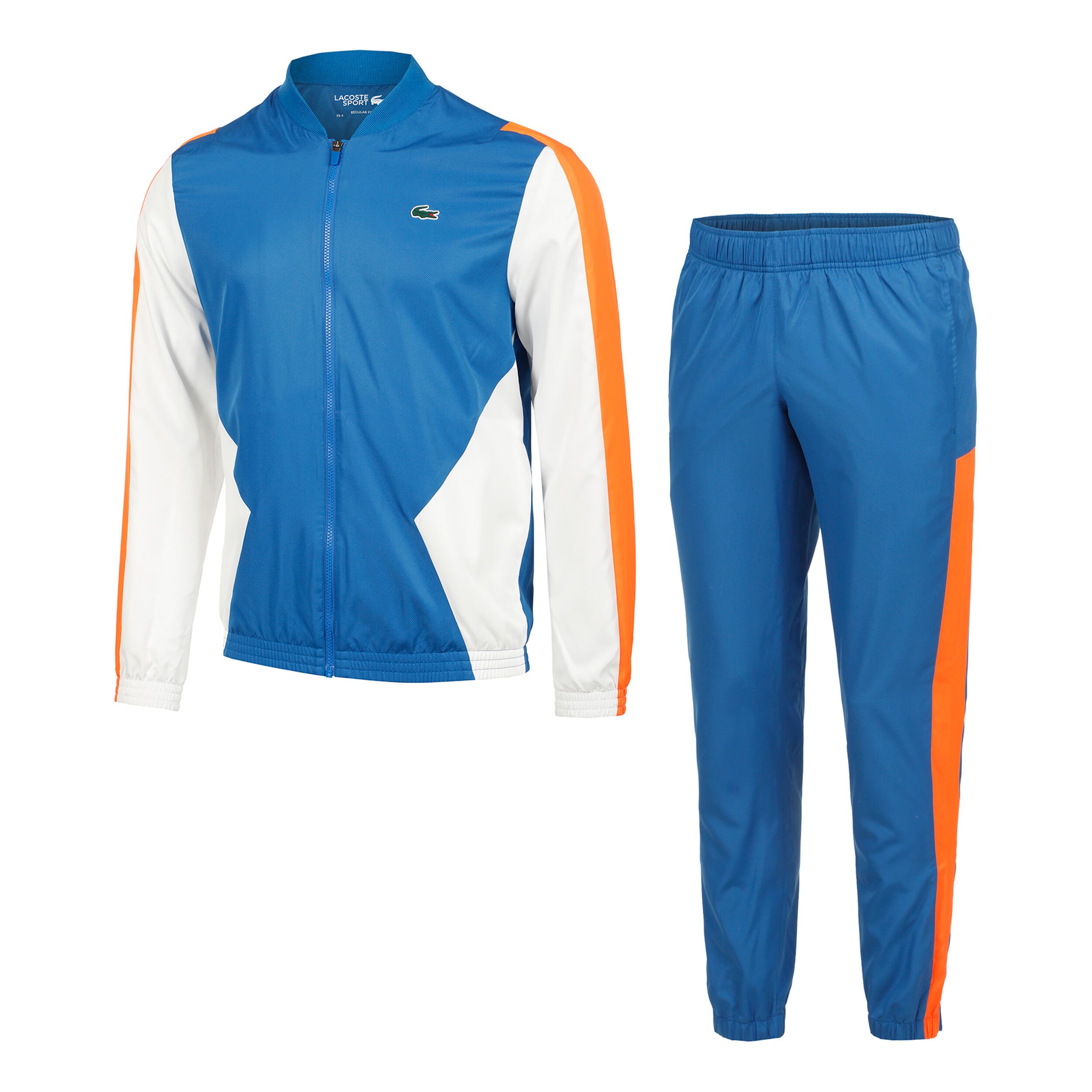 Survetement lacoste blanc orange clearance