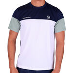 V&ecirc;tements de tennis Sergio Tacchini Sergio Tacchini Prave 024 PL T-shirt Hommes - bleu fonc&eacute;, blanc