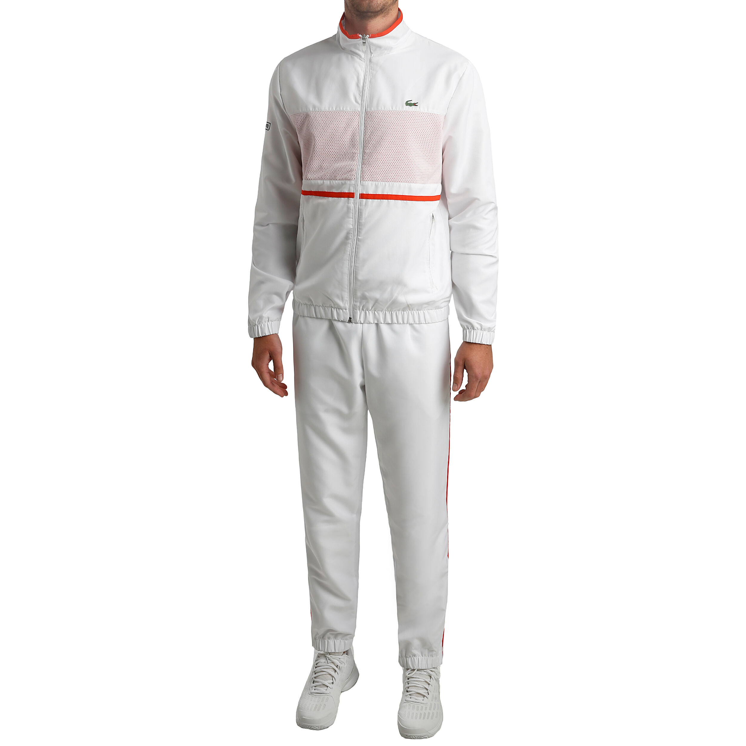 Survetement lacoste blanc et rouge outlet