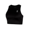 Court Crop D&eacute;bardeur Tank Top Femmes-Noir