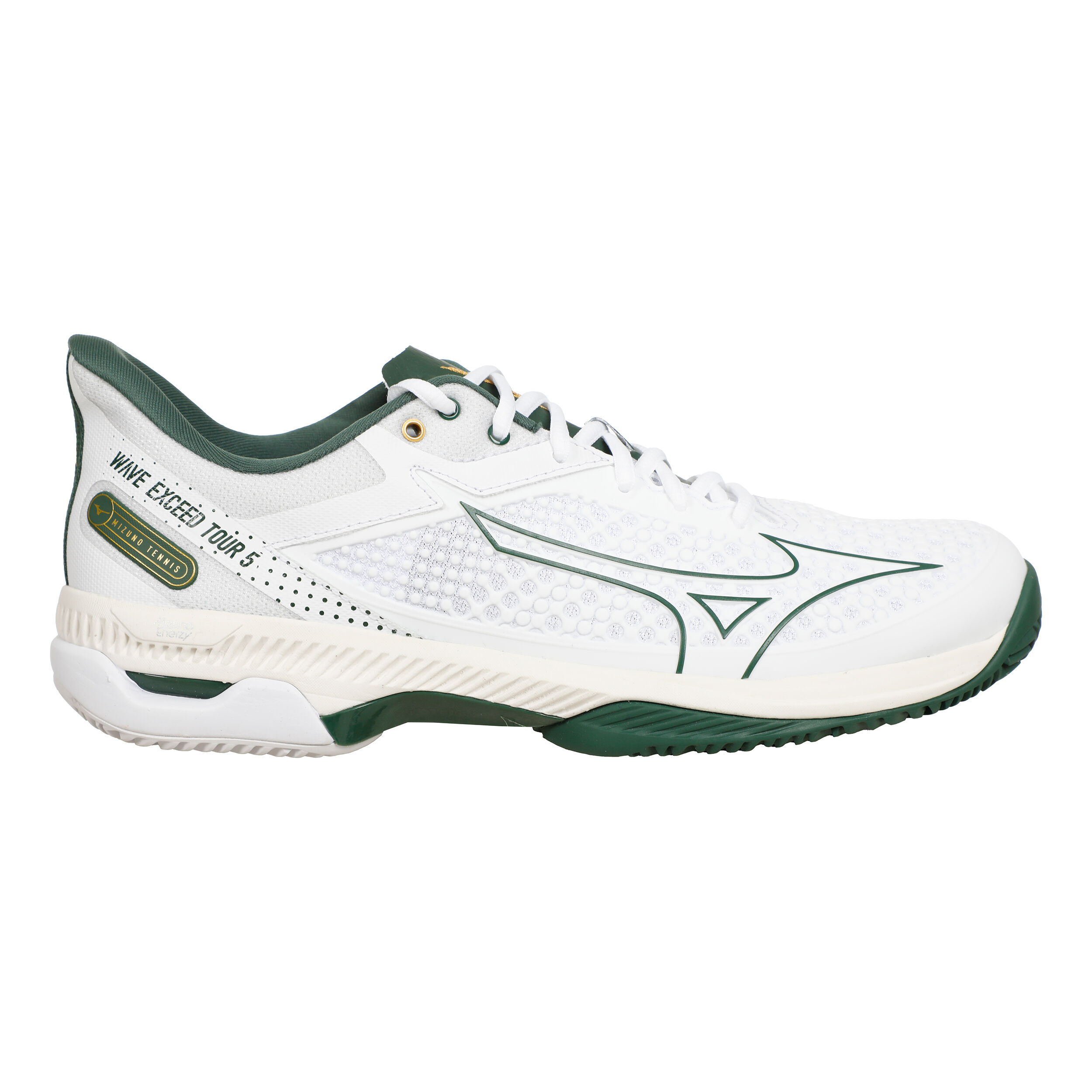 Buy Mizuno Wave Exceed Tour 5 Chaussure Terre Battue Hommes Blanc Vert Fonce online Tennis Point CH