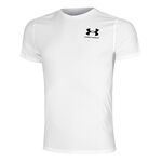 Vêtements De Tennis Under Armour Ua Heatgear Fitted Ss-Wht