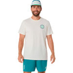 V&ecirc;tements ASICS ASICS  Court Graphic T-shirt Hommes - cr&egrave;me, vert