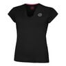 Crew V-Neck T-shirt Femmes-Noir