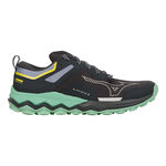 Chaussures de running Mizuno Mizuno Wave Ibuki 4 Chaussure Trail Femmes-Bleu Fonc&eacute;,Mint
