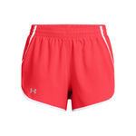V&ecirc;tements Under Armour Under Armour Fly By 3in Short De Running Femmes-Rouge,Blanc