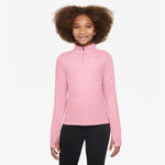V&ecirc;tements Nike Nike Dri-Fit Half-Zip Haut Manches Longues Filles-Ros&eacute;