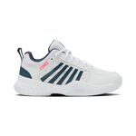 Chaussures de tennis K-Swiss K-Swiss Court Express 2 Chaussure Moquette Enfants-Blanc,Bleu Petrol