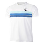 V&ecirc;tements Quiet Please Quiet Please Ocean Block Stripe Receiver T-shirt Hommes - blanc, bleu