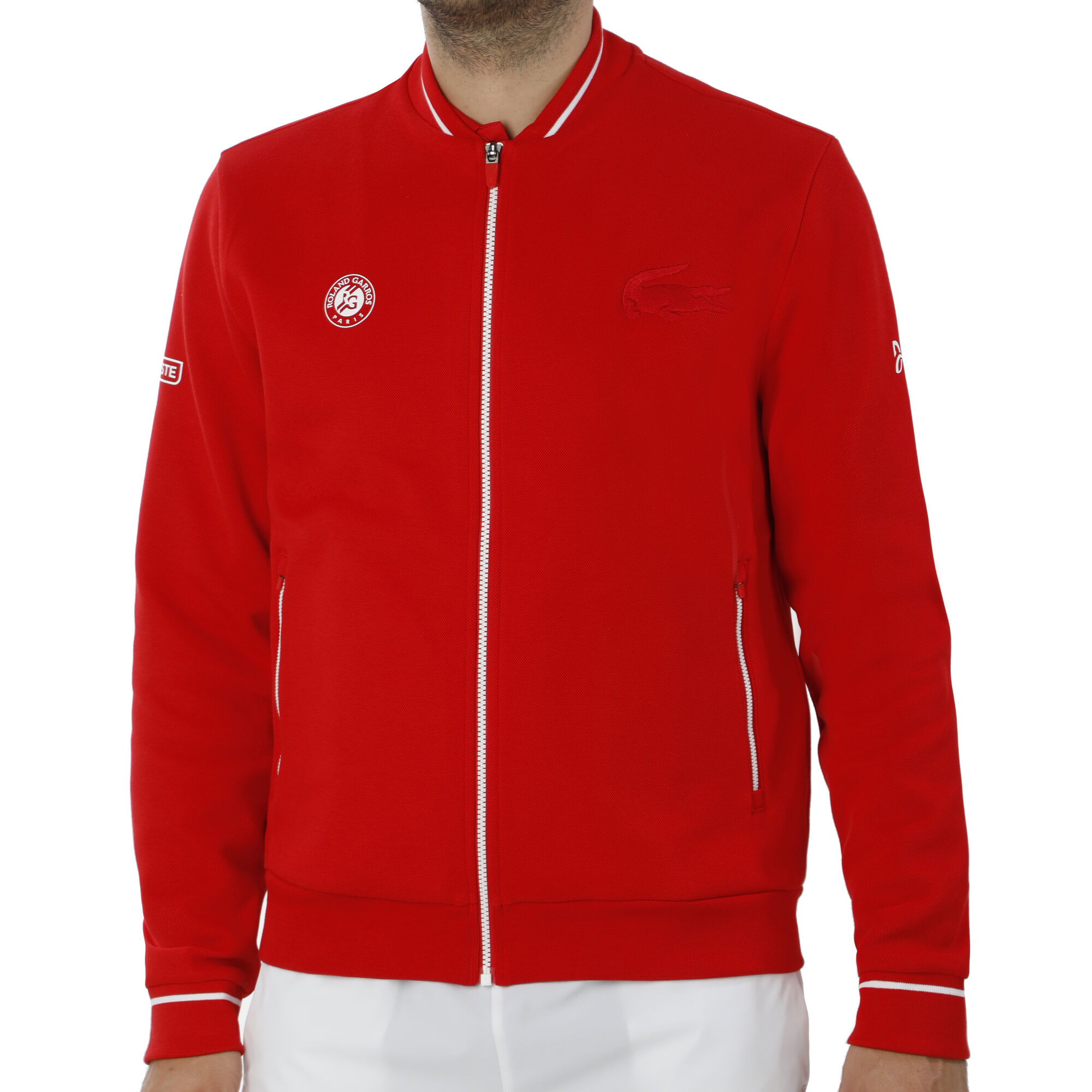 Lacoste Novak Djokovic Gilet En Coton Hommes - Rouge , Blanc online kaufen  | Tennis-Point