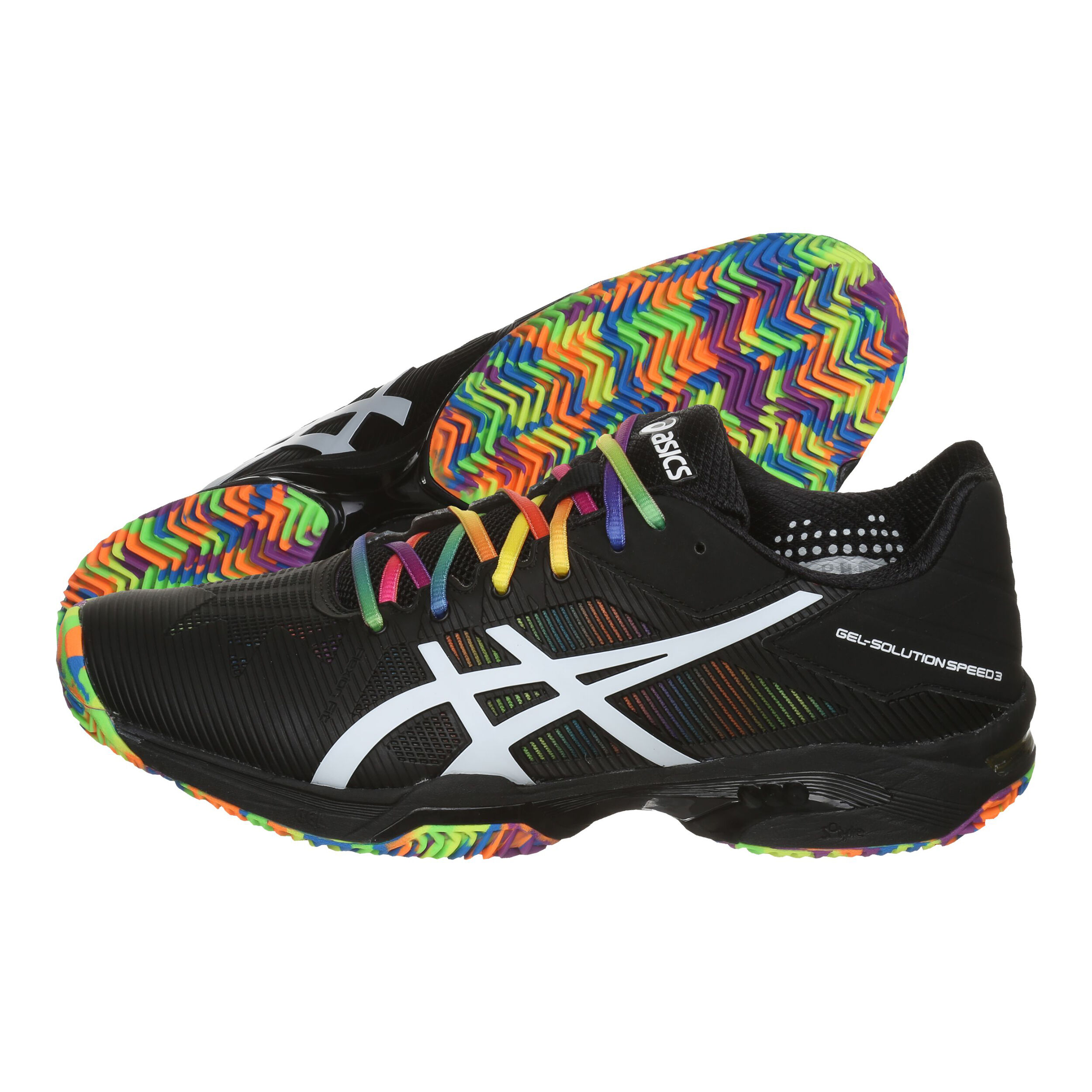Asics gel-solution speed 3 clay chaussure terre hot sale battue exclusif hommes - noir blanc
