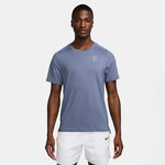 Vêtements de tennis Nike Nike Court Dri-Fit Advantage T-shirt Hommes-Bleu Gris