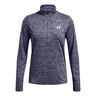 Tech Twist Warmup 1/2 Zip Haut Manches Longues Femmes-Bleu Gris