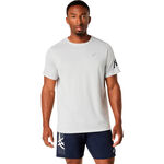 V&ecirc;tements ASICS ASICS Icon Maillot de course Hommes-gris clair, bleu fonc&eacute;