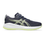 Chaussures de running ASICS ASICS Gel-Cumulus 27 GS Chaussure de running sans stabilisateurs Enfants-bleu gris, jaune