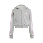 Vêtements adidas adidas Essentials Crop Gilet En Coton Enfants-Gris