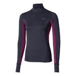 V&ecirc;tements Mizuno Mizuno Active Warmalite Half Zip Maillot De Course Femmes-Bleu