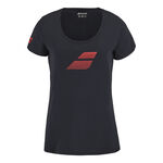 Vêtements Babolat Babolat Exercise Flag T-shirt Femmes-Noir,Rouge