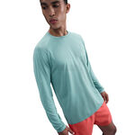 V&ecirc;tements Nike Nike Stride Maillot de course Hommes - turquoise, argent
