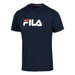 V&ecirc;tements Fila Fila Logo T-shirt Hommes-Bleu Fonc&eacute;,Blanc