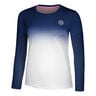 Crew Gradiant Haut Manches Longues Femmes-Bleu Foncé,Blanc