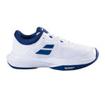 Chaussures de tennis Babolat Babolat SFX 4 Chaussure Terre Battue Hommes-Blanc,Bleu Foncé