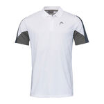 V&ecirc;tements HEAD HEAD Club Tech 22 Polo Hommes - blanc, bleu fonc&eacute;