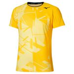 Vêtements de tennis Mizuno Mizuno Daybreakers Shadow Graphic T-shirt Hommes - jaune, 